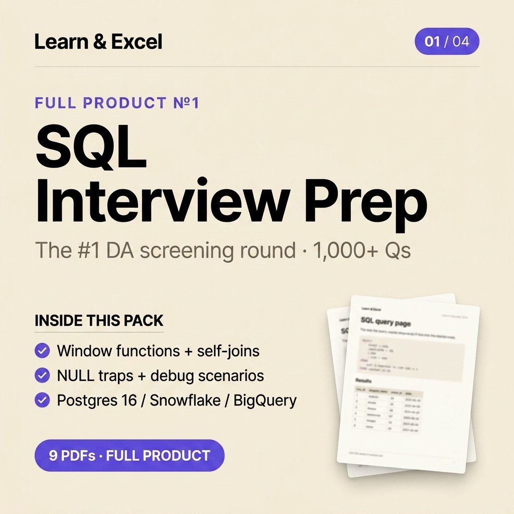 SQL Interview Prep — 2026 Edition