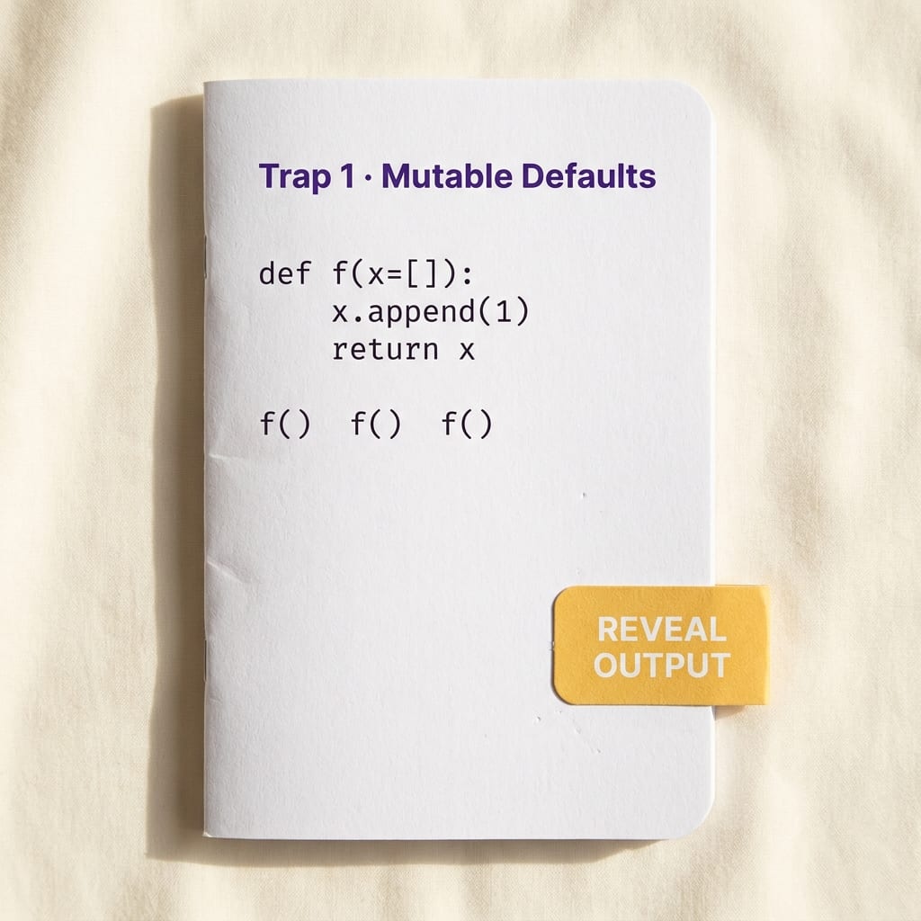 Guess the Output trap — mutable default argument
